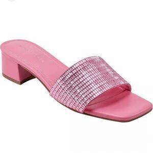 NWOT Marc Fisher Casaly Pink Rhinestone Sandals